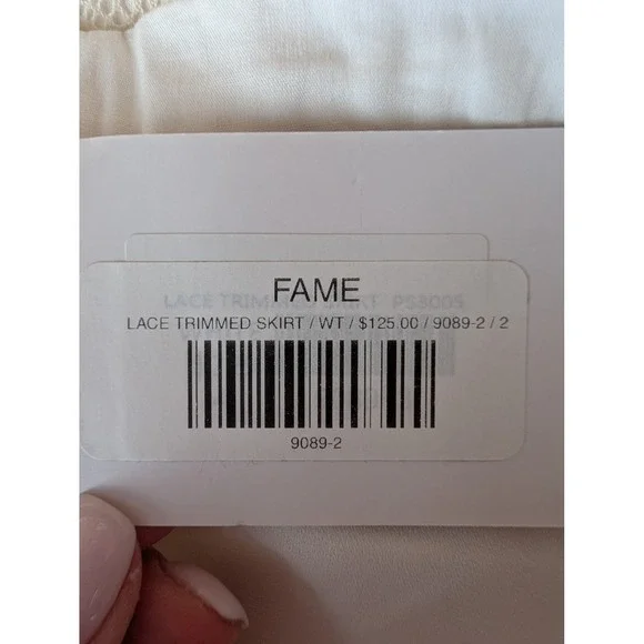 POSE Lace Eyelet Trimmed Maxi Skirt Womens 4 White Green Cotton Boho Cottagecore - Picture 8 of 12